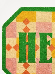 Oliver Bonas Green Hello Tiled Door Mat - Image 4 of 4