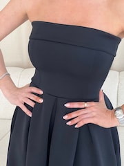 Girl In Mind Black Danni Strapless Bandeau Midi Dress - Image 5 of 5