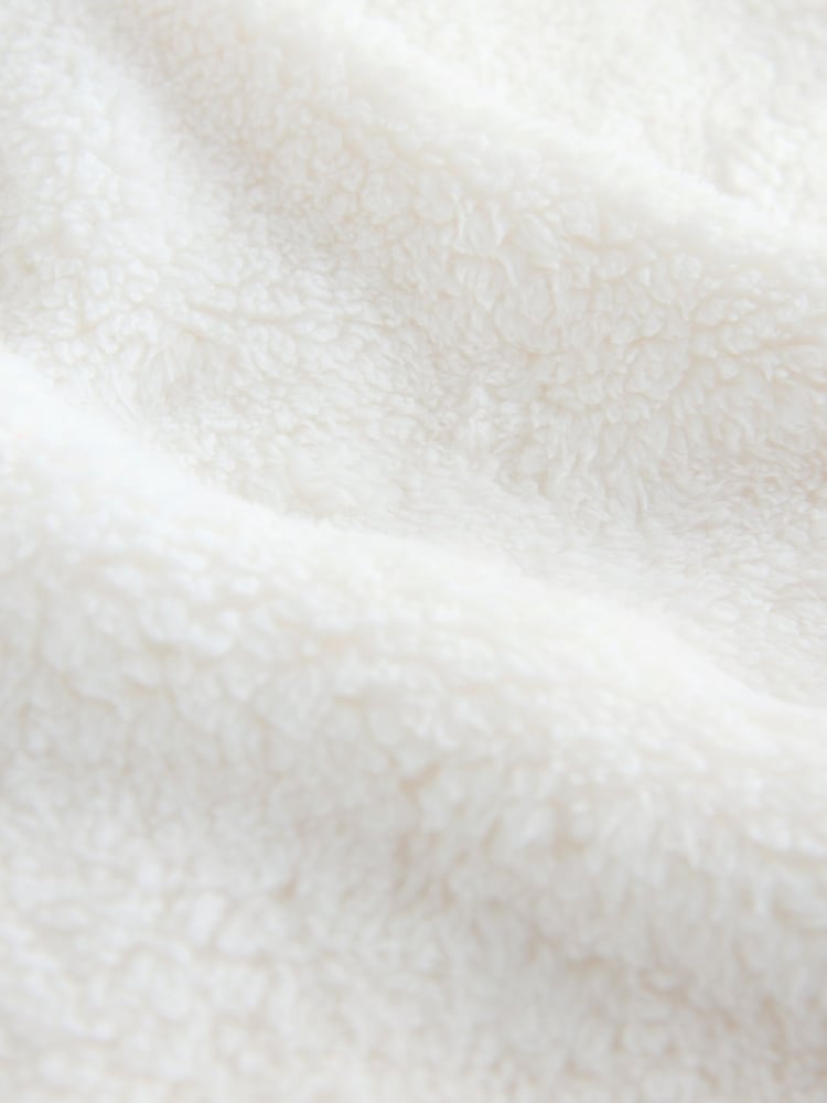 Cream Borg Half Zip Fleece - Image 8 of 8 Cream Borg Half Zip Fleece - Image 8 of 8