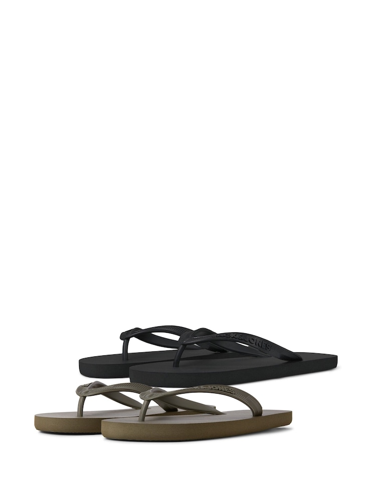 JACK & JONES Green Flip Flops 2 Pack - Image 4 of 5