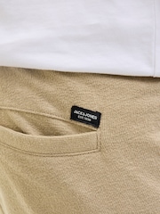 JACK & JONES Cream 100% Cotton Cargo Sweat Shorts - Image 4 of 8