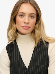 Superdry Charcoal Pinstripe Waistcoat - Image 4 of 6
