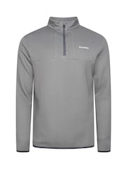 Stromberg Mens Grey Meltham Half Zip Golf Mid Layer Sweat Top - Image 1 of 4