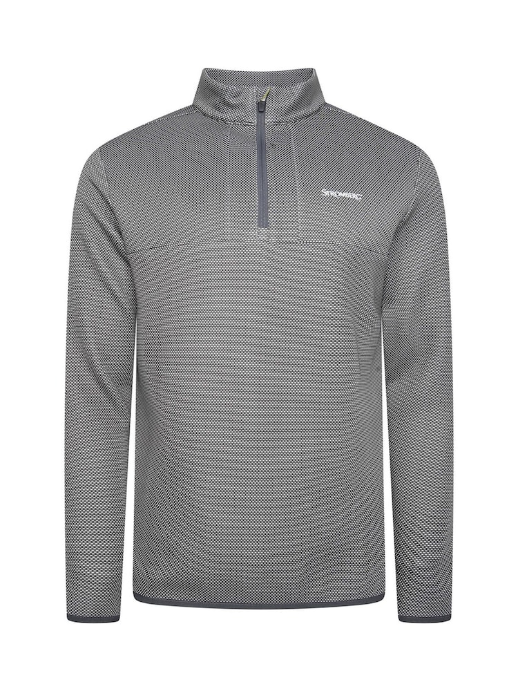 Stromberg Mens Grey Meltham Half Zip Golf Mid Layer Sweat Top - Image 1 of 4