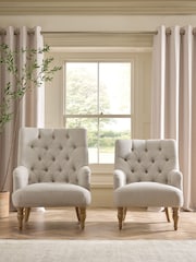 Tweedy Plain Light Natural Wolton Large High Back Accent Chair - Image 11 of 12