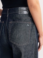 Rag & Bone Dark Twill Charlie Ankle Wash High Rise Barrel Jeans - Image 6 of 6