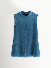 Rag & Bone Blue miramar s/l mesh mock neck Top - Image 1 of 1