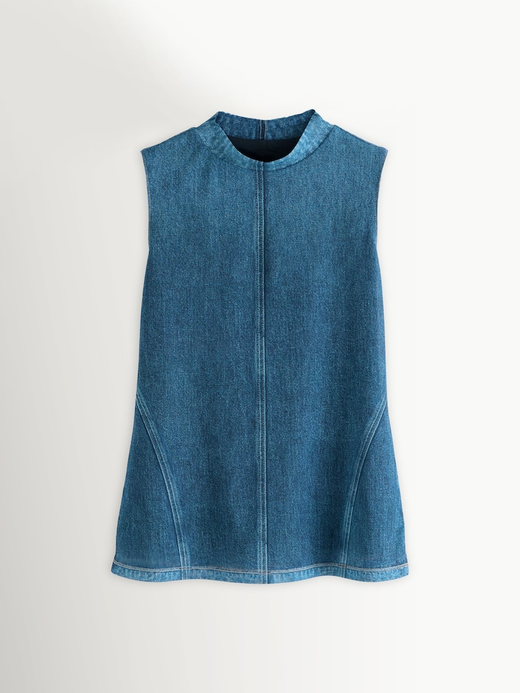 Rag & Bone Blue miramar s/l mesh mock neck Top - Image 1 of 1