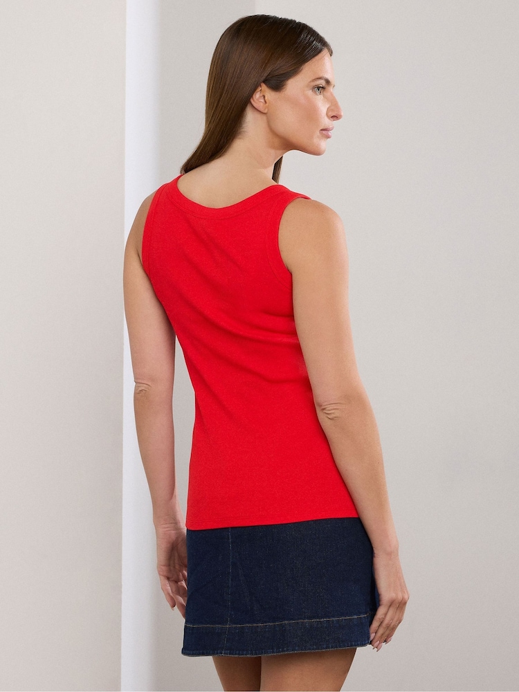 Star by Julien MacDonald Red Ribbed Vest - Image 4 of 6