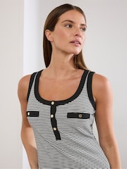 Star by Julien MacDonald Black Ribbed Vest - Image 4 of 6