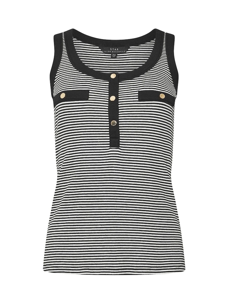 Star by Julien MacDonald Black Ribbed Vest - Image 6 of 6