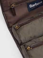 Barbour® Green Wax Hanging Washbag - Image 5 of 8