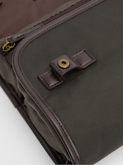 Barbour® Green Wax Hanging Washbag - Image 6 of 8