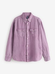 Gap Purple 100% Linen Classic Shirt - Image 1 of 5