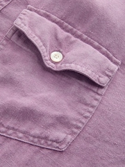 Gap Purple 100% Linen Classic Shirt - Image 4 of 5