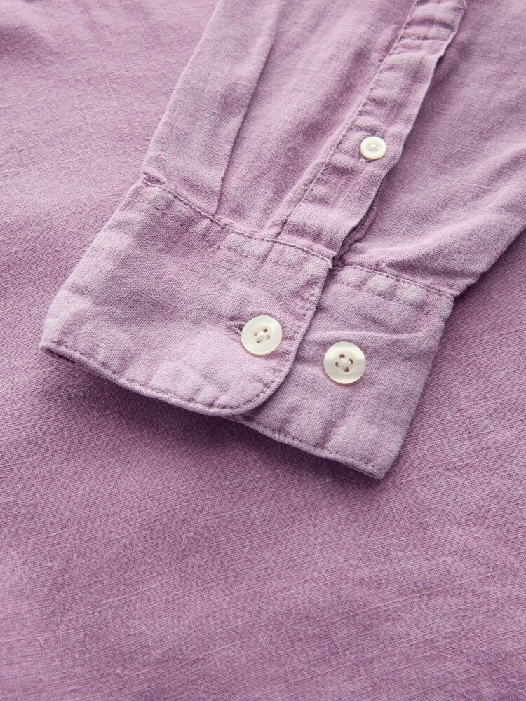 Gap Purple 100% Linen Classic Shirt - Image 5 of 5