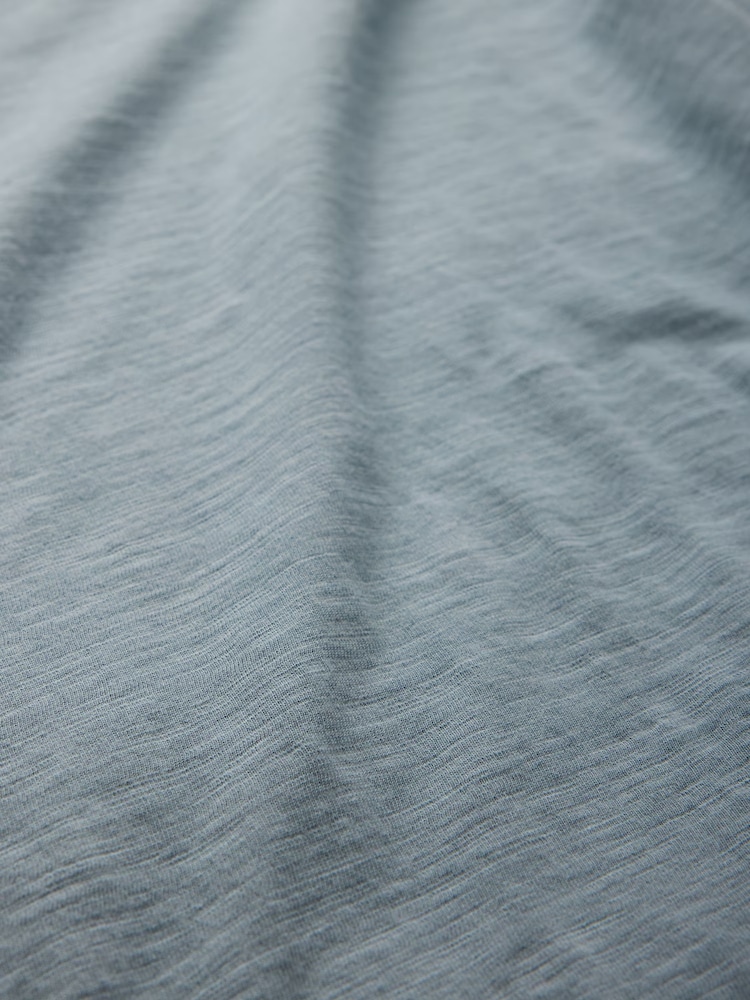 Gap Blue Slub Curved Hem Short Sleeve T-Shirt - Image 5 of 5
