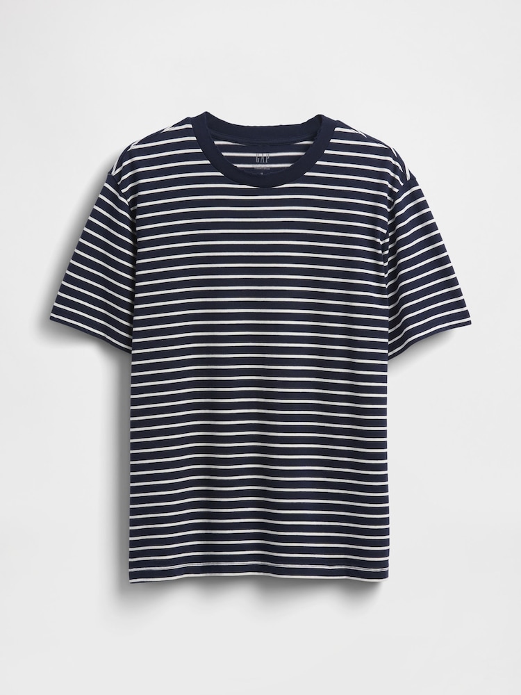 T-shirt Homme Gap Bleu Rayé Manches Courtes Taille L
