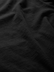Gap Black Slub Curved Hem Short Sleeve T-Shirt - Image 4 of 4