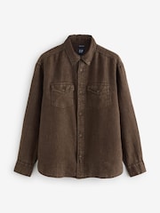 Gap Brown 100% Linen Classic Shirt - Image 1 of 5