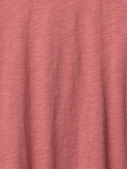 Gap Red Slub Curved Hem Short Sleeve T-Shirt - Image 5 of 5