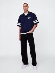 Gap Blue VintageSoft Quarter Zip Pullover - Image 3 of 5