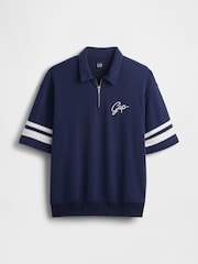 Gap Blue VintageSoft Quarter Zip Pullover - Image 5 of 5