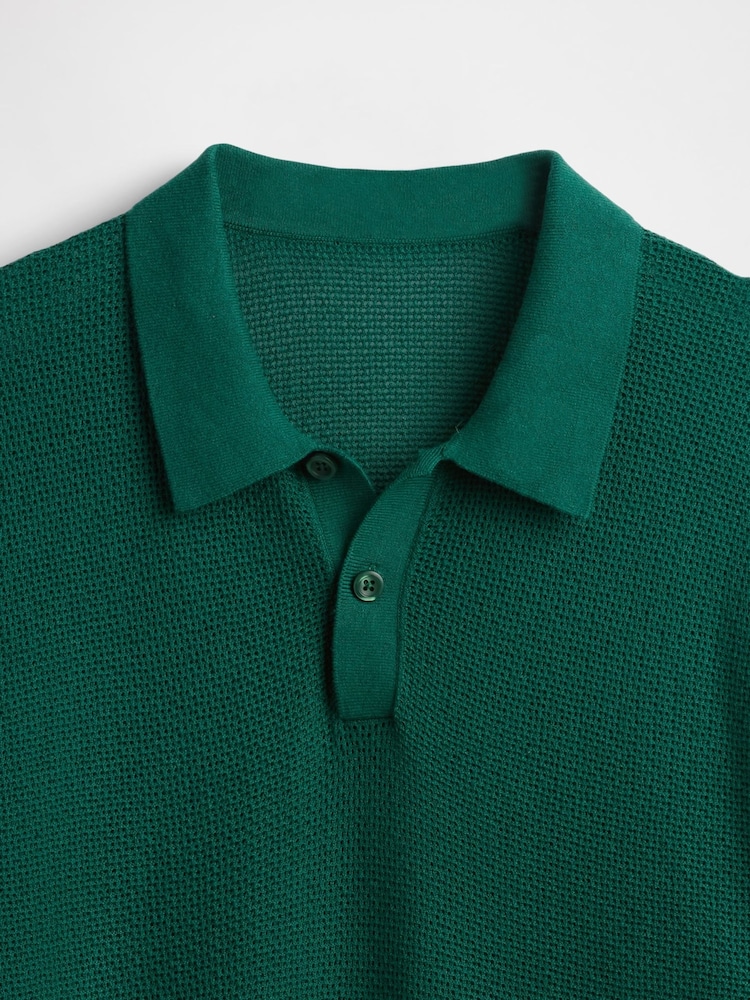 Verde oscuro - Polo de manga corta de ganchillo texturizado de Gap - Imagen 5 de 5 Verde oscuro - Polo de manga corta de ganchillo texturizado de Gap - Imagen 5 de 5