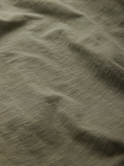 Gap Khaki Green Slub Curved Hem Short Sleeve T-Shirt - Image 5 of 5