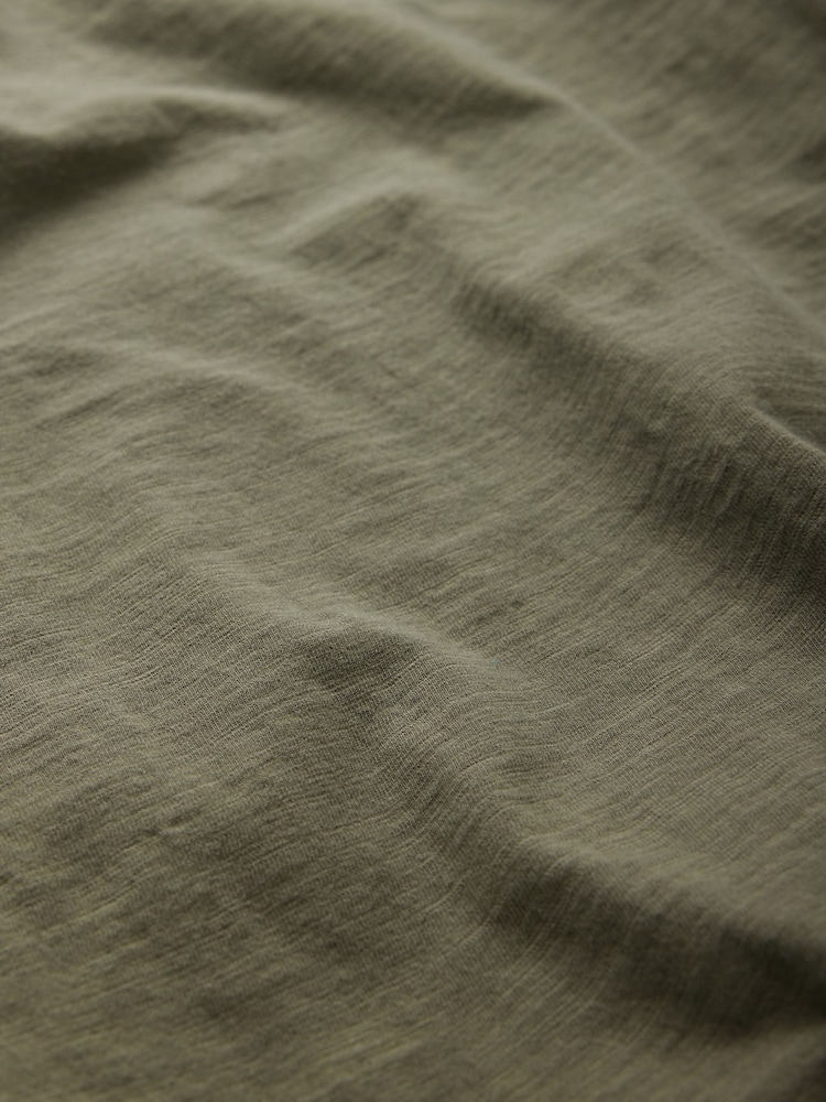 Gap Khaki Green Slub Curved Hem Short Sleeve T-Shirt - Image 5 of 5
