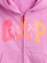 Gap Purple Zip Up Logo Hoodie (4-13yrs) - Image 3 of 3