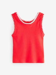 Gap Red Cotton Ribbed Sleeveless Vest Top (4-13yrs) - Image 1 of 4