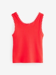 Gap Red Cotton Ribbed Sleeveless Vest Top (4-13yrs) - Image 2 of 4