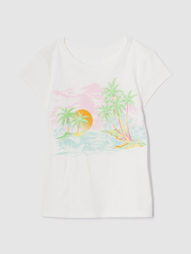 Белый, принт пальм - Gap Graphic Short Sleeve T-Shirt (4-13yrs) - Изображение 1 из 2 Белый, принт пальм - Gap Graphic Short Sleeve T-Shirt (4-13yrs) - Изображение 1 из 2