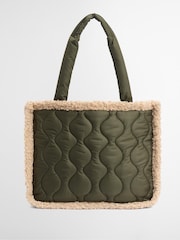 Barbour® Green Marnie Quilt Tote Bag - Image 2 of 8