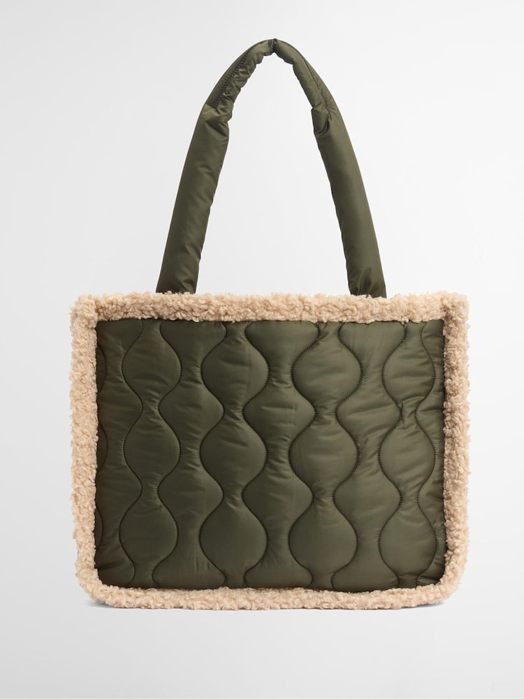 Barbour® Green Marnie Quilt Tote Bag - Image 2 of 8