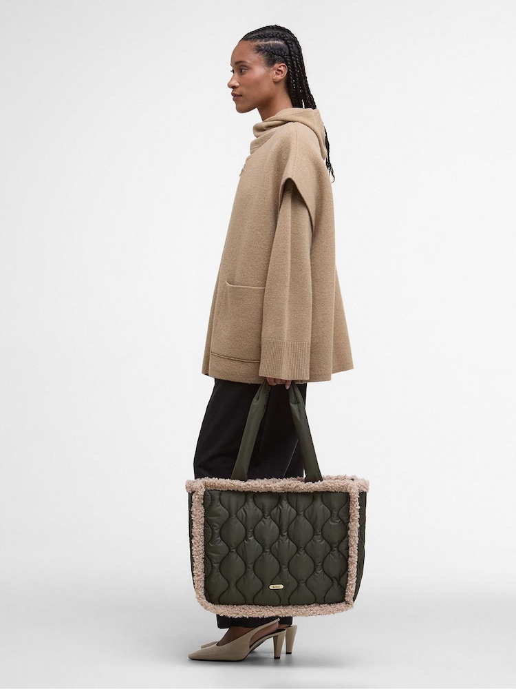 Barbour® Green Marnie Quilt Tote Bag - Image 8 of 8