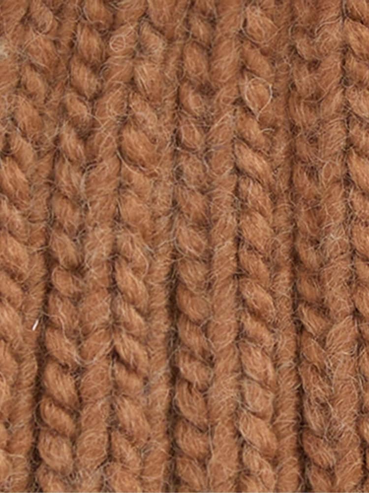 Barbour® Brown Kelson Pom Beanie Hat - Image 4 of 4 Barbour® Brown Kelson Pom Beanie Hat - Image 4 of 4