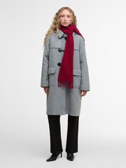 Barbour® Red Lambswool Woven Scarf - Image 1 of 7
