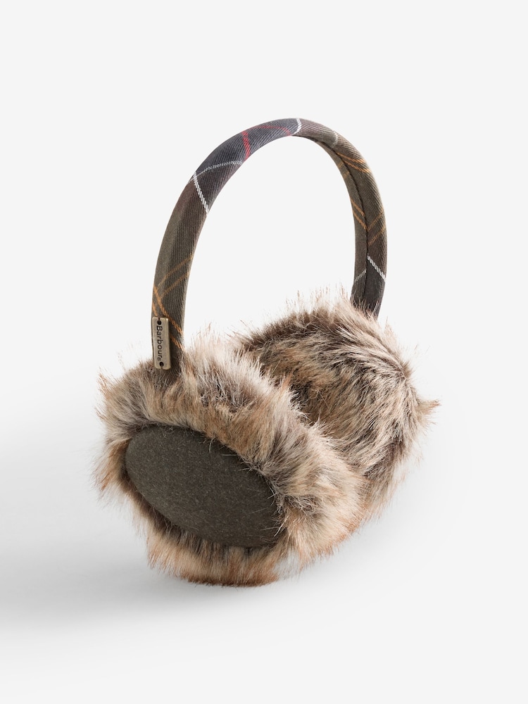 Barbour® Green Faux Fur Barrhill Ear Muffs - Image 1 of 5 Barbour® Green Faux Fur Barrhill Ear Muffs - Image 1 of 5