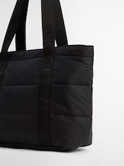 Barbour® International Black Monaco Quilt Logo Tote Bag - Image 6 of 9