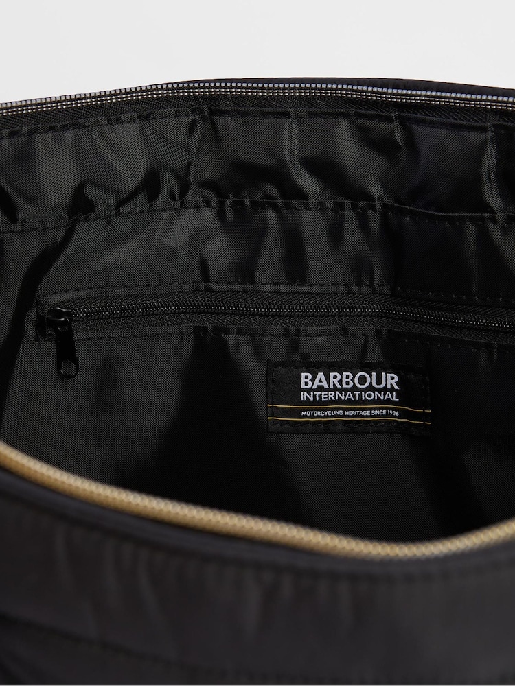 Barbour® International Black Monaco Quilt Logo Tote Bag - Image 9 of 9