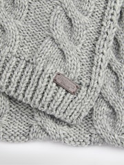 Barbour® Grey Jesmond Beanie Hat & Scarf Gift Box Set - Image 5 of 6