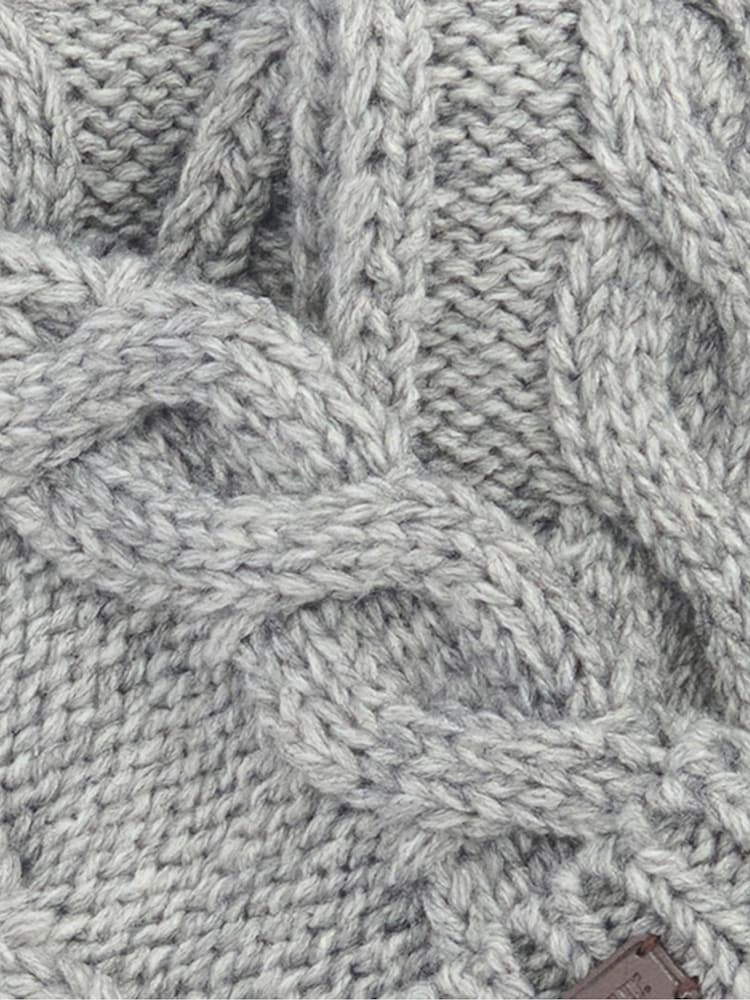 Barbour® Grey Jesmond Beanie Hat & Scarf Gift Box Set - Image 6 of 6 Barbour® Grey Jesmond Beanie Hat & Scarf Gift Box Set - Image 6 of 6