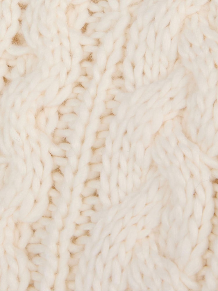 Barbour® Cream Penshaw Pom Beanie Hat & Scarf Gift Box Set - Image 7 of 7 Barbour® Cream Penshaw Pom Beanie Hat & Scarf Gift Box Set - Image 7 of 7