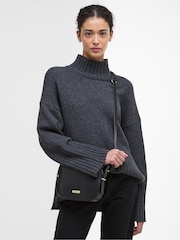 Barbour® Black Daphne Leather Bag - Image 2 of 9