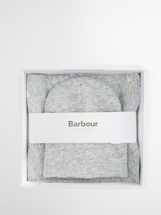 Barbour® Grey Winona Beanie Hat & Scarf Gift Box Set - Image 2 of 7