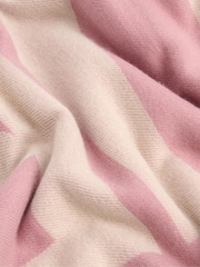 Barbour® International Pink Milla Logo Chunky Scarf - Image 7 of 7