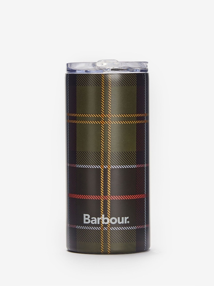 Barbour® Green Tartam Travel Cup - Image 1 of 6 Barbour® Green Tartam Travel Cup - Image 1 of 6