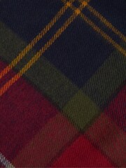 Barbour® Red Tartan Swinton Beanie Hat & Scarf Gift Box Set - Image 5 of 7